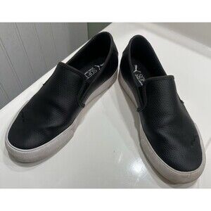 PUMA BARI CAT LEATHER SLIP-ON SNEAKERS WOMENS SIZE 6.5 - BLACK